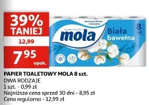 Papier toaletowy biała bawełna Mola promocja