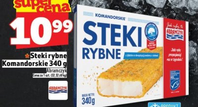 Steki rybne Komandorskie 340 g Abramczyk promocja w TOPAZ
