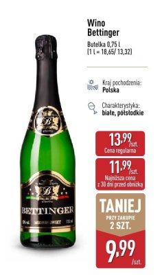Wino Bettinger promocja w Aldi