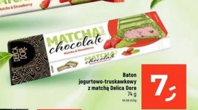 Baton jogurtowo-truskawkowy z matchą Delica Dore promocja w Dealz