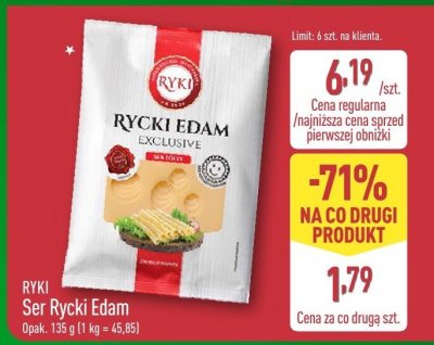 Ser Rycki Edam promocja w Aldi