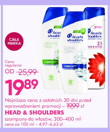 Szampon do włosów 2w1 thick & strong Head&shoulders promocja w Super-Pharm