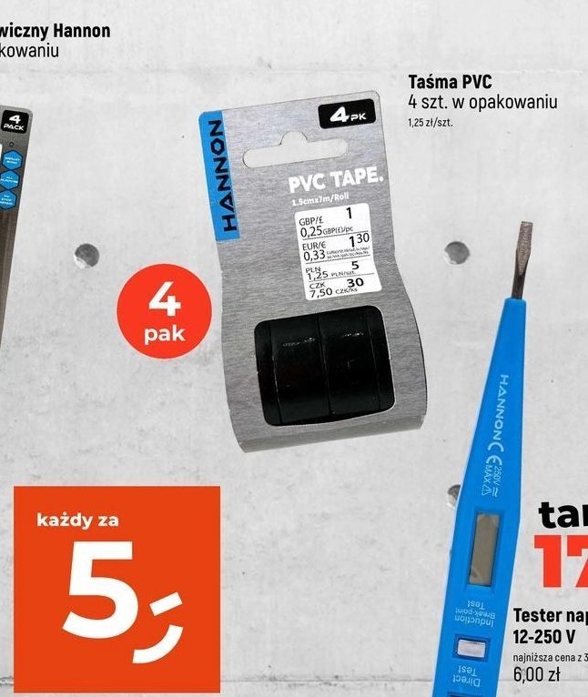 Taśma pvc Hannon promocja