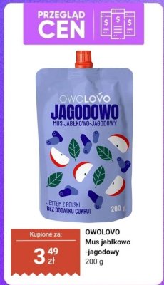 Mus jabłkowo-jagodowy OWOLOVO promocja w Dino