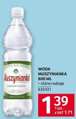 Woda Muszynianka 600 mL różne rodzaje promocja w Selgros