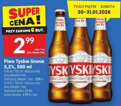 Piwo Tyskie Gronie 5,2%, 500 ml promocja w Twój Market