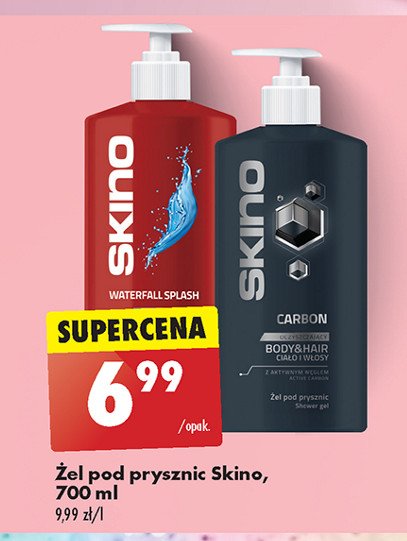 Żel pod prysznic waterfall splash Skino promocja w Rossmann