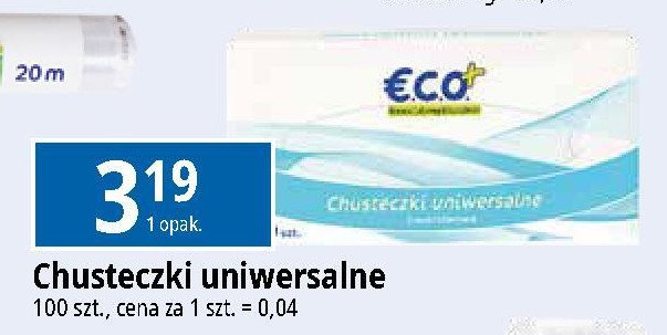 Chusteczki uniwersalne Eco+ promocja