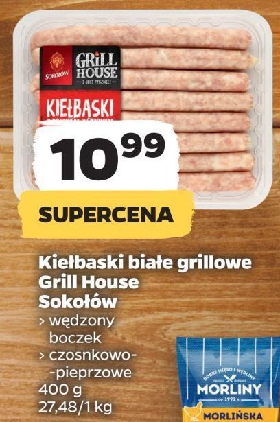 Kiełbaski czosnkowo-pieprzowe Sokołów grill house promocja