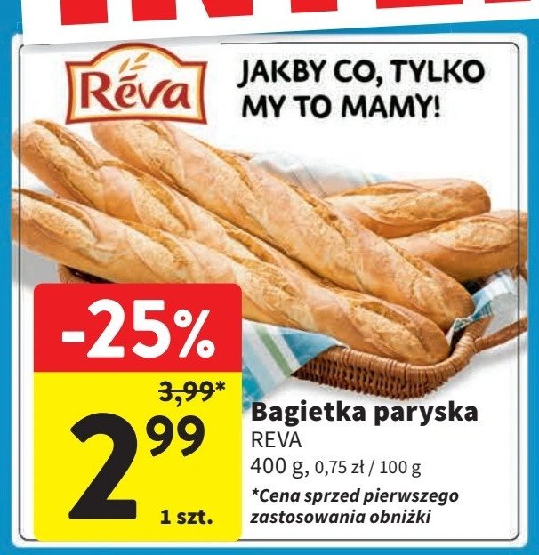 Bagietka paryska Reva promocja w Intermarche