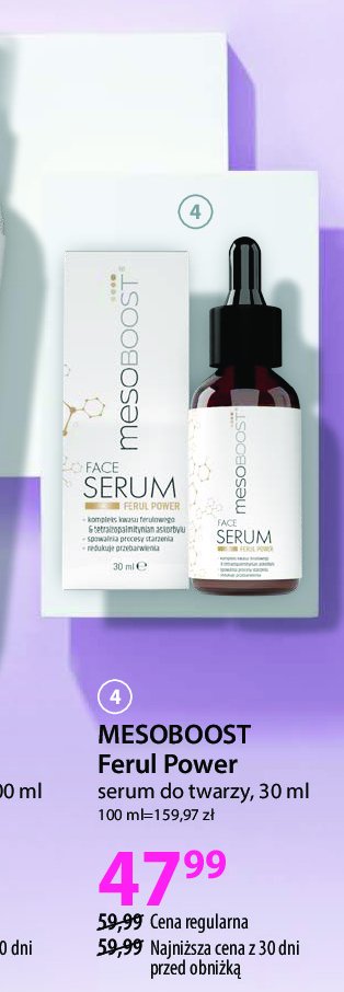 Serum do twarzy ferul power Mesoboost promocja