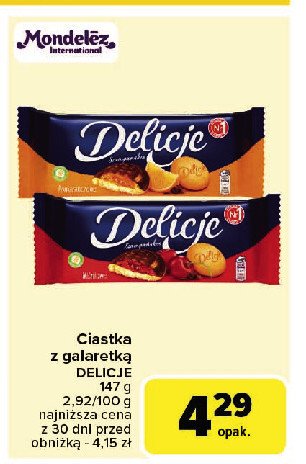 Ciastka z galaretką pomarańczową Delicje szampańskie promocja