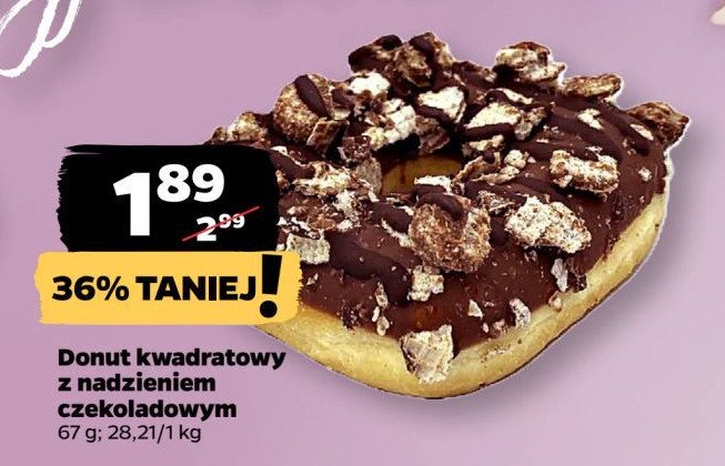 Donut z czekoladą promocja w Netto