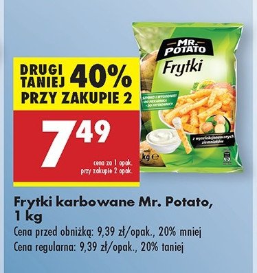 Frytki karbowane Mr. potato promocja w Biedronka