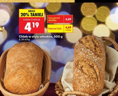 Chleb w stylu włoskim promocja w Biedronka