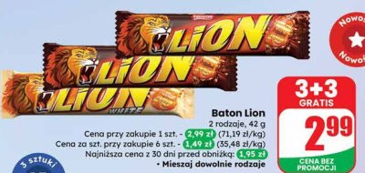 Baton Lion 2 rodzaje promocja w Dino