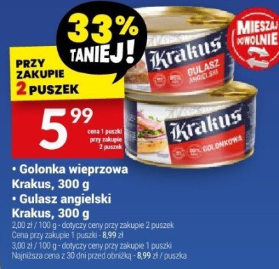 Gulasz angielski Krakus, 300 g promocja w Twój Market