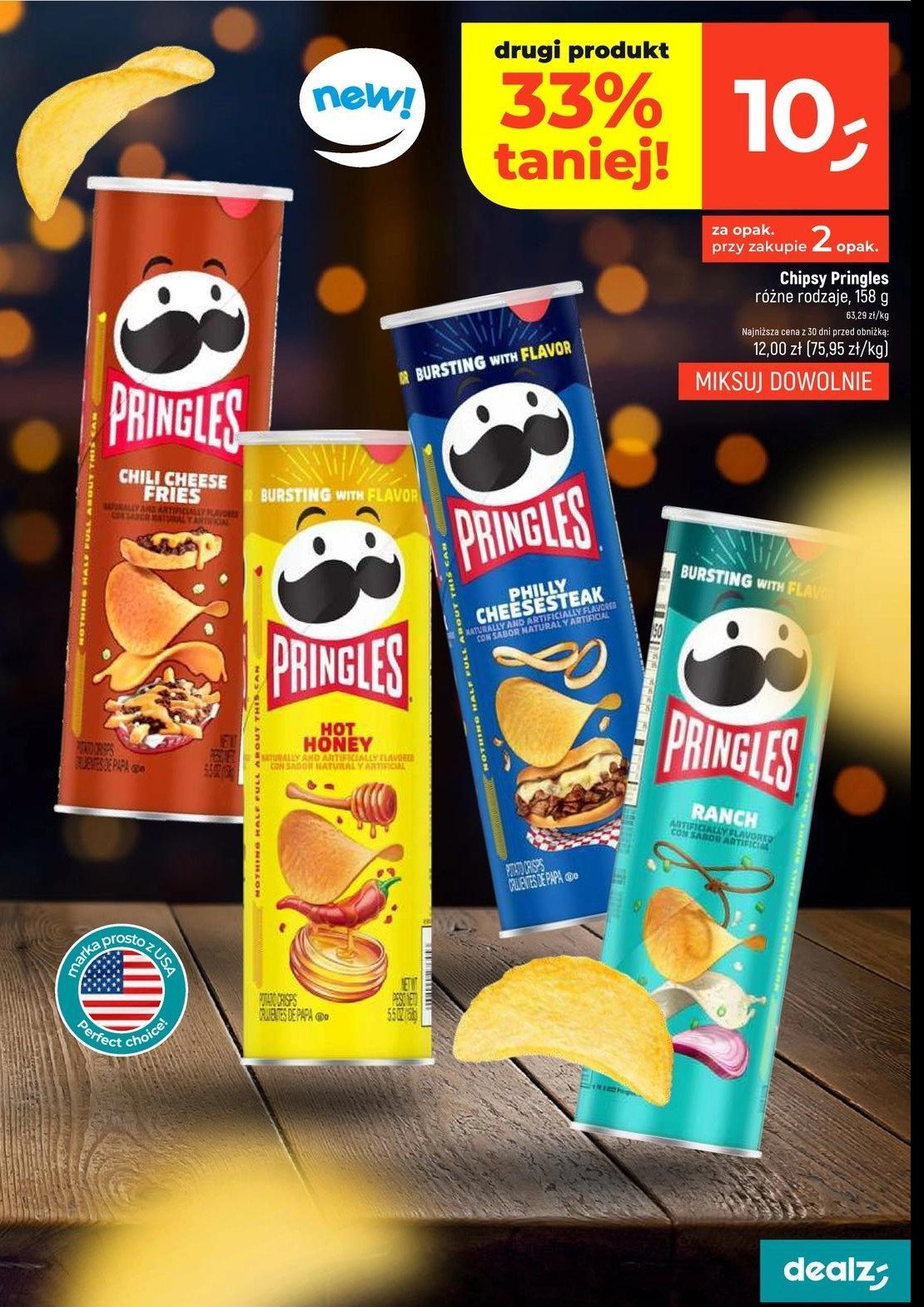 Chipsy hot honey Pringles promocja w Dealz