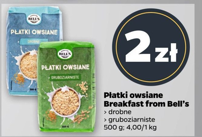 Płatki owsiane gruboziarniste Bell's promocja