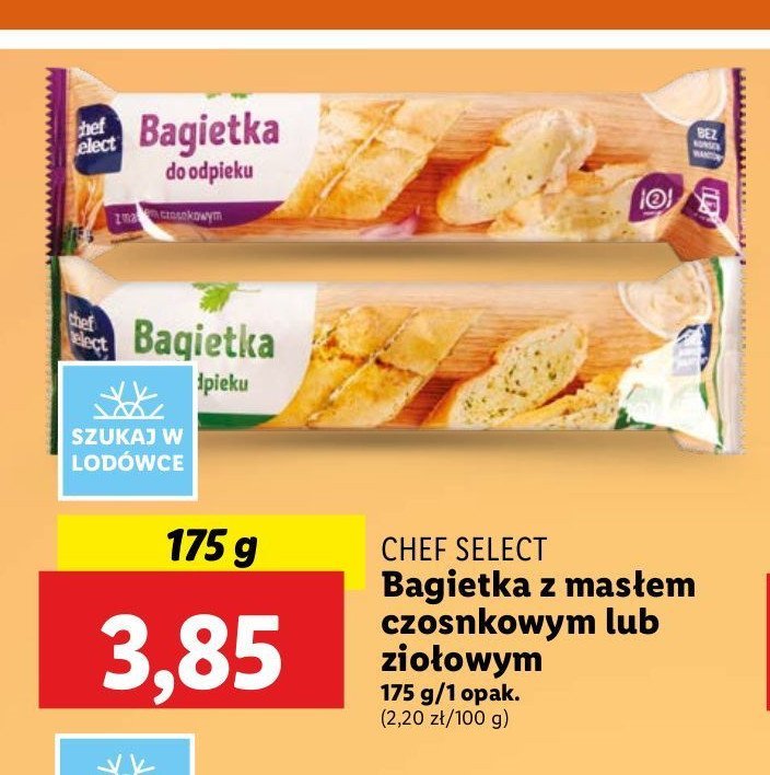 Bagietka do odpieku z ziołami Chef select promocja