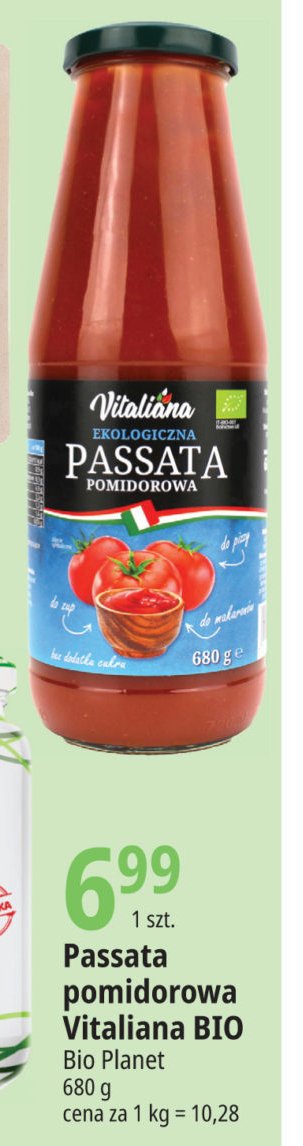 Passata pomidorowa klasyczna Vitaliana promocja