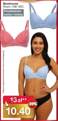 Biustonosz przykładowe wzory i kolory promocja w Woolworth