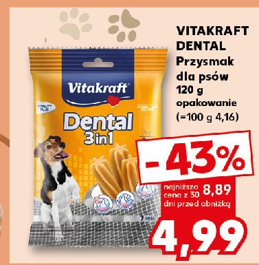 Przysmak dla psa dental 3in1 fresh małe rasy Vitakraft promocja