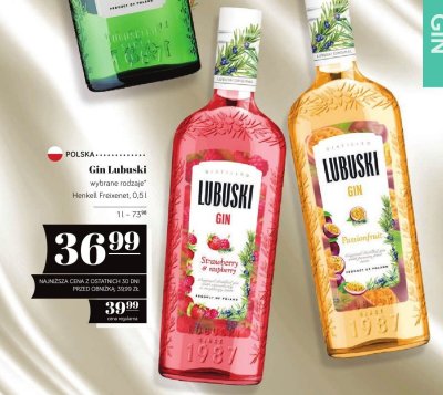 Gin Lubuski Strawberry & Raspberry 0,5l promocja w POLOmarket