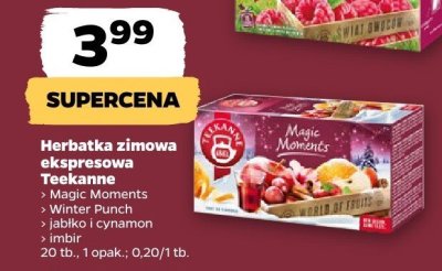 Herbatka zimowa ekspresowa Teekanne Magic Moments, Winter Punch, jabłko i cynamon, imbir promocja w Netto