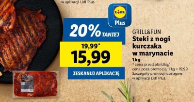 Steki z nogi kurczaka w marynacie Grill and fun promocja