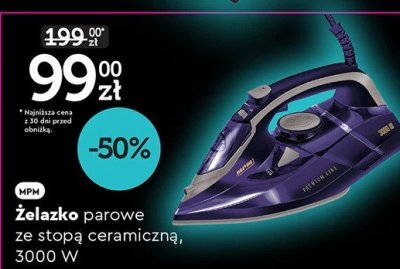 Żelazko parowe  ze stopą ceramiczną, 3000 W promocja w Biedronka
