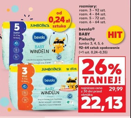 Pieluchy 6 Bevola baby promocja