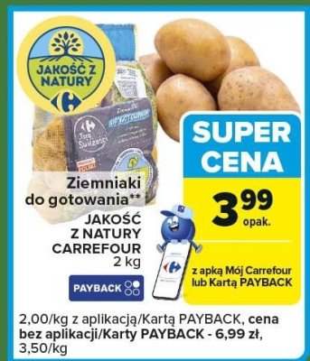 Ziemniaki do gotowania Jakość z Natury Carrefour 2kg promocja w Carrefour Express