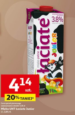 Mleko UHT Łaciate Junior 1l, 3,8% tł. promocja w Auchan