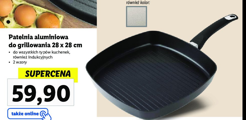 Patelnia grillowa 28 x 28 cm promocja
