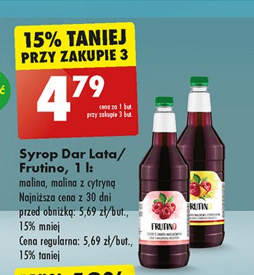 Syrop malina FRUTINO promocja w Biedronka