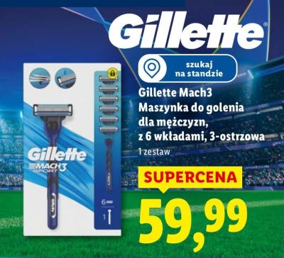 Maszynki do golenia Gillette Mach3 dla mężczyzn, z 6 wkładami, 3-ostrzowa promocja w Lidl