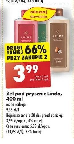 Żel pod prysznic oliwka Linda promocja