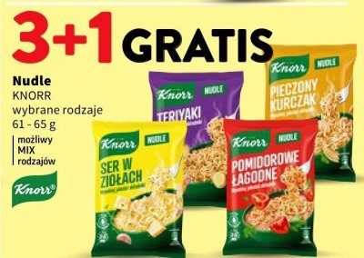 Nudle Knorr wybrane rodzaje promocja w Intermarche