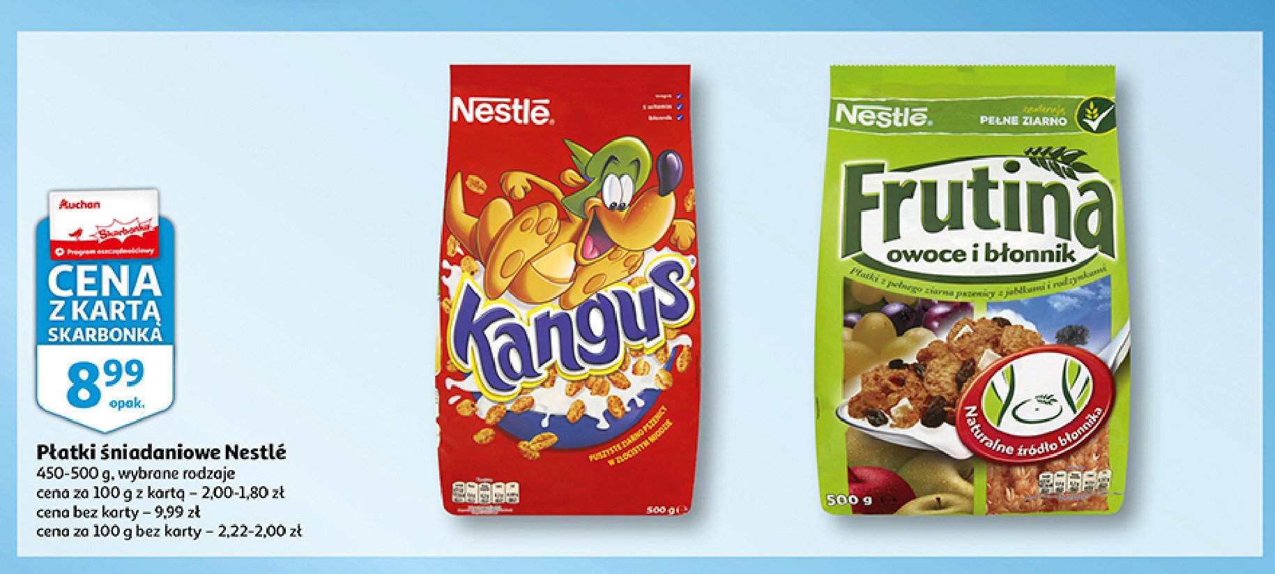 Płatki śniadaniowe Nestle frutina promocje