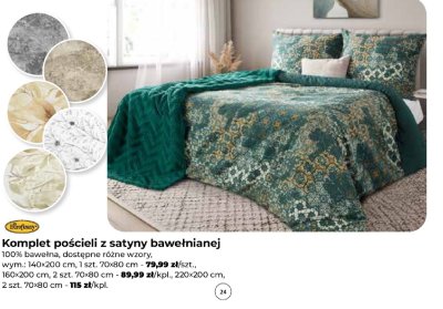 Komplet pościeli z satyny bawełnianej 160×200 cm, 2 szt. 70×80 cm promocja w PSB Mrówka