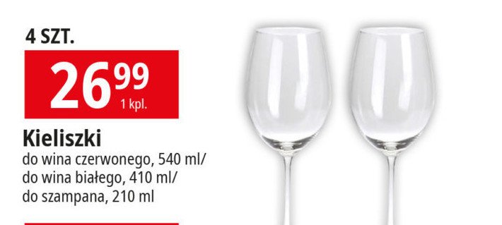 Kieliszki do wina bia艂ego 410 ml promocja