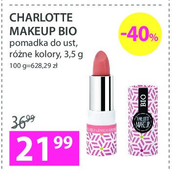 Pomadka do ust Charlotte makeup bio promocja