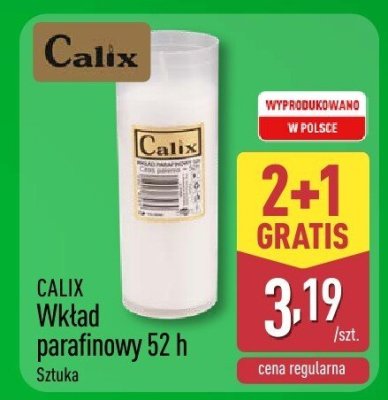 Wkład parafinowy CALIX 52 h promocja w Aldi