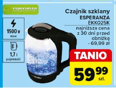 Czajnik szklany yukon ekk025k Esperanza promocja