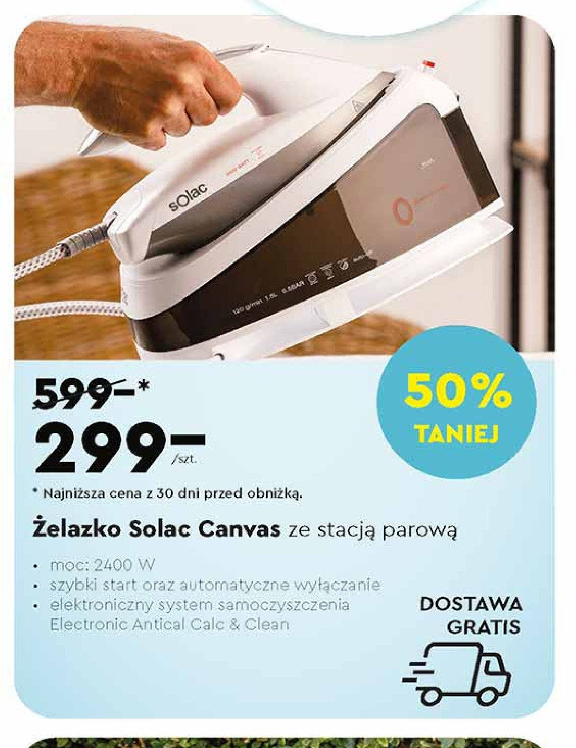 Żelazko canvas 2400 w SOLAC promocja