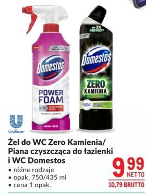 Żel do WC Zero Kamienia/Piana czyszcząca do łazienki i WC Domestos różne rodzaje promocja w Makro