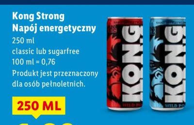 Napój energetyczny sugarfree promocja w Lidl