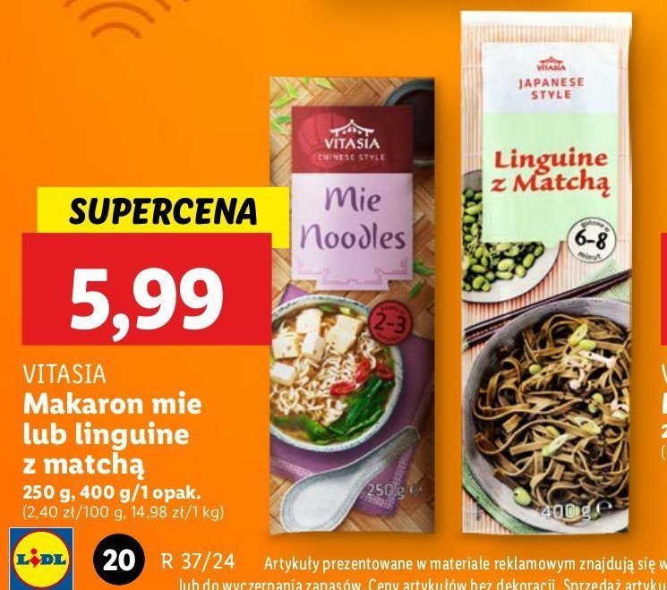 Makaron z matchą Vitasia promocja