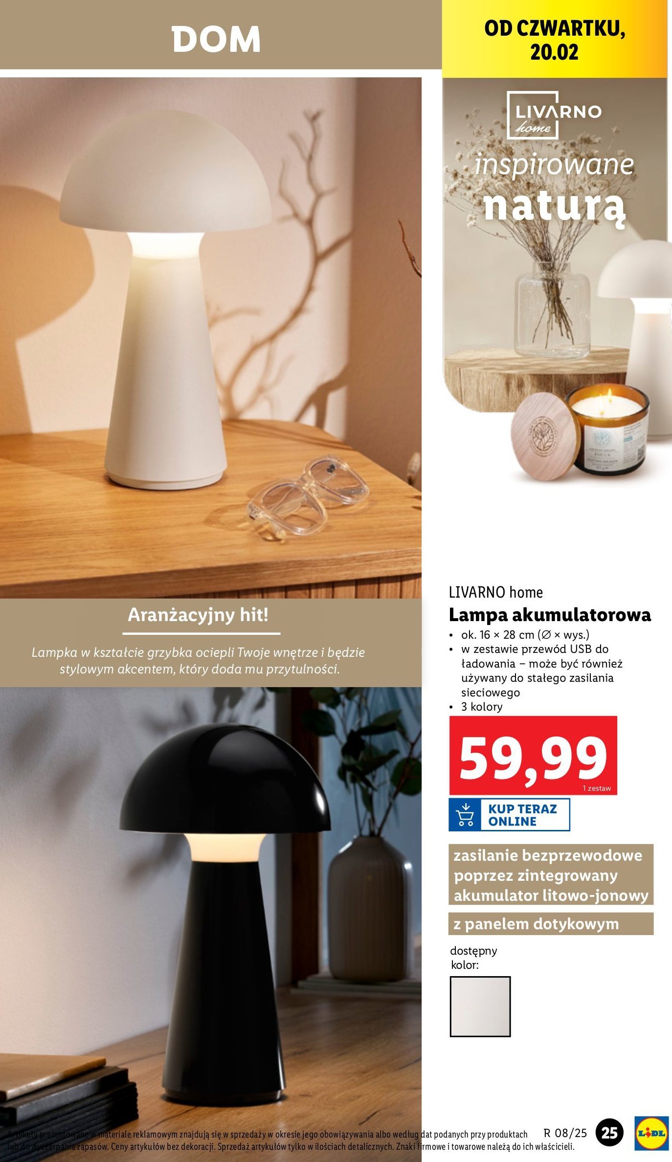 Lampa akumulatorowa LIVARNO HOME promocja w Lidl